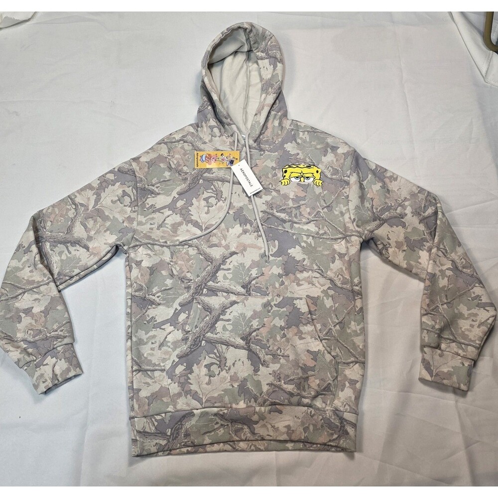 SpongeBob SquarePants x Nickelodeon Hoodie Camo x Aeropostal Men's Size SMALL
